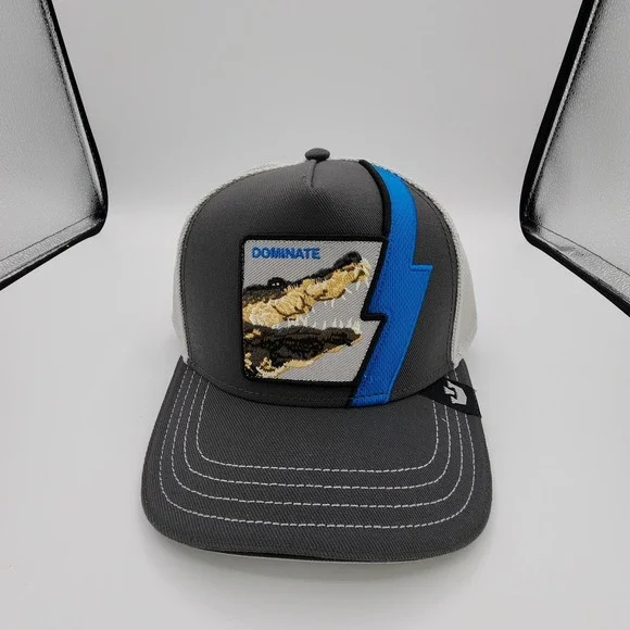 Goorin Bros Swamp Slayer Hat Alligator Gray Dominate Blue Bolt NEW without Tag - Picture 2 of 8